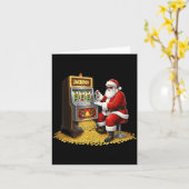 Funny Slot Machine Santa Christmas Graphic Casino  カード (黄色い花)