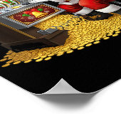 Funny Slot Machine Santa Christmas Graphic Casino ポスター (角)