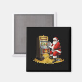 Funny Slot Machine Santa Christmas Graphic Casino  マグネット (正面/裏面)