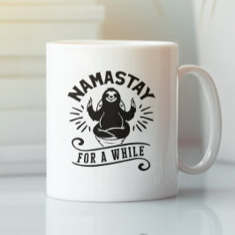 Funny Sloth Bathroom Humor Namastay コーヒーマグカップ