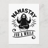 Funny Sloth Bathroom Humor Namastay ポストカード (正面)