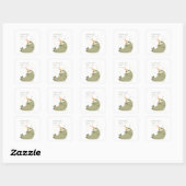 Funny Sloth Birthday Sticker - Sarcastic Vintage スクエアシール (シート)