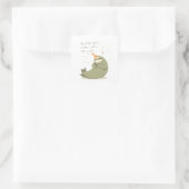 Funny Sloth Birthday Sticker - Sarcastic Vintage スクエアシール (バッグ)