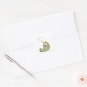 Funny Sloth Birthday Sticker - Sarcastic Vintage スクエアシール (封筒)