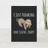 Funny Sloth Cards Humorous Animal Happy Humor カード (正面)