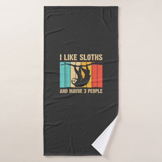 Funny Sloth Design for Sloth Lover Men Women Kids  バスタオル (バスタオル)