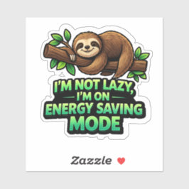 Funny Sloth Energy Saving Mode Sticker シール
