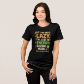 Funny Sloth Energy Saving Mode Typography Design トライブレンドＴシャツ (正面全面)