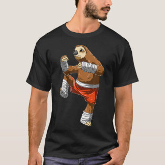 Funny Sloth Fighter  Muay Thai Kickboxing Gift Tシャツ