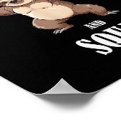 Funny Sloth Fitness Squating Workout Weightlifting ポスター (角)