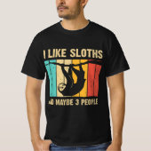 Funny Sloth For Sloth Lover Men Women Introvert  Tシャツ (正面)
