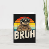 Funny Sloth Graphic Meme Lover Bruh Sloth Lovers  カード (正面)