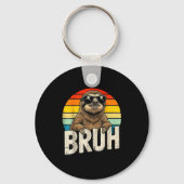Funny Sloth Graphic Meme Lover Bruh Sloth Lovers キーホルダー (正面)