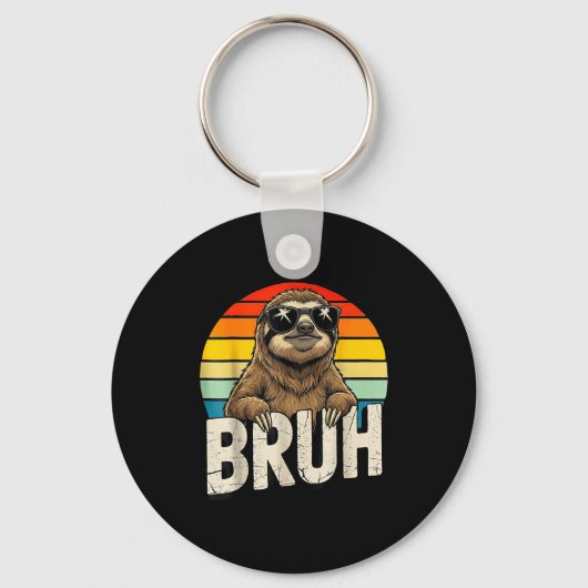 Funny Sloth Graphic Meme Lover Bruh Sloth Lovers  キーホルダー (正面)
