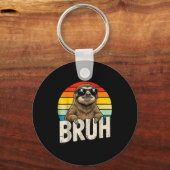 Funny Sloth Graphic Meme Lover Bruh Sloth Lovers  キーホルダー (正面)