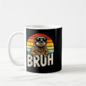 Funny Sloth Graphic Meme Lover Bruh Sloth Lovers コーヒーマグカップ (左)