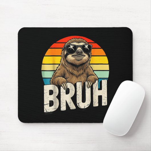 Funny Sloth Graphic Meme Lover Bruh Sloth Lovers  マウスパッド (マウス)