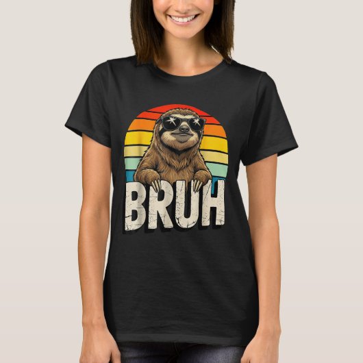 Funny Sloth Graphic Meme Lover Bruh Sloth Lovers Tシャツ (正面)