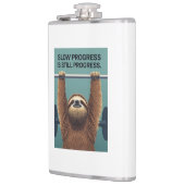 Funny Sloth Gym Motivation Poster - Slow Progress  フラスク (左)