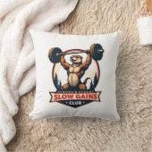 Funny Sloth Gym Shirt Vintage Strong and Slow Desi クッション (ブランケット)