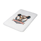 Funny Sloth Gym Shirt Vintage Strong and Slow Desi バスマット (アングル)