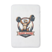 Funny Sloth Gym Shirt Vintage Strong and Slow Desi バスマット (正面縦)