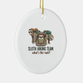 Funny Sloth Hiking Classic T-Shirt_5 セラミックオーナメント (右)