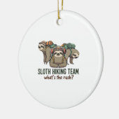 Funny Sloth Hiking Classic T-Shirt_5 セラミックオーナメント (左)