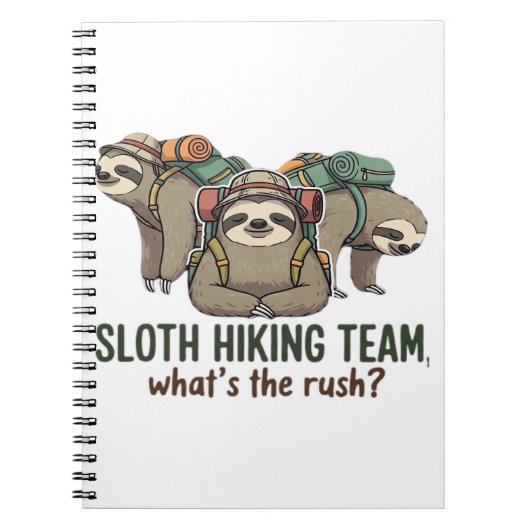 Funny Sloth Hiking Classic T-Shirt_5 ノートブック (正面)