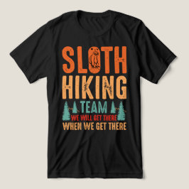 Funny Sloth Hiking Team Nature Outdoor Design トライブレンドＴシャツ