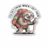 Funny Sloth Hiking Team - Slow and Steady Classic シール (正面)