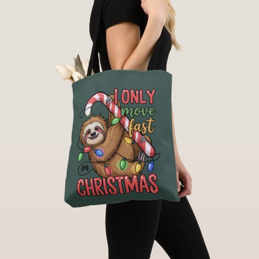 Funny Sloth Lover Christmas Cute Animal Xmas  トートバッグ (クローズアップ)