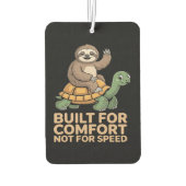 Funny Sloth Riding Turtle カーエアーフレッシュナー (裏面)