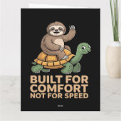 Funny Sloth Riding Turtle カード (裏面)