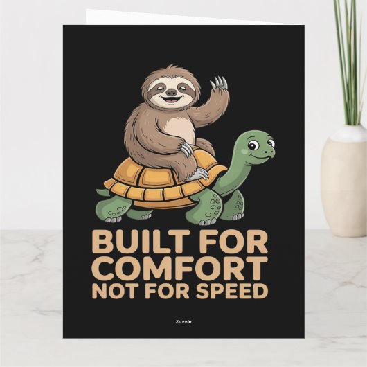 Funny Sloth Riding Turtle カード (裏面)