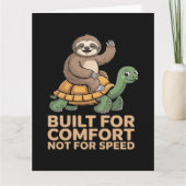 Funny Sloth Riding Turtle カード (正面)