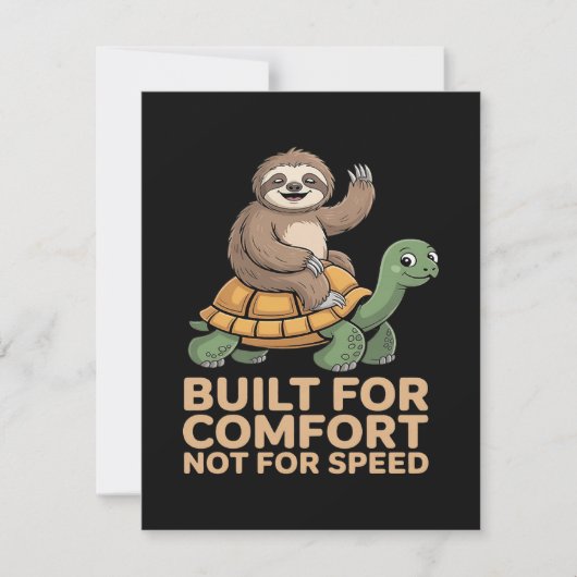 Funny Sloth Riding Turtle カード (正面)