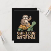 Funny Sloth Riding Turtle カード (正面/裏面インサイチュ)