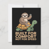 Funny Sloth Riding Turtle カード (裏面)