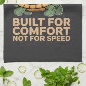 Funny Sloth Riding Turtle キッチンタオル (折り畳み)