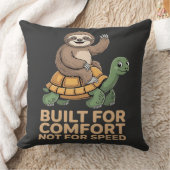 Funny Sloth Riding Turtle クッション (ブランケット)
