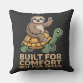 Funny Sloth Riding Turtle クッション (裏面)