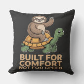 Funny Sloth Riding Turtle クッション (正面)