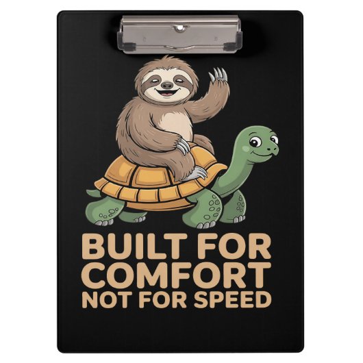Funny Sloth Riding Turtle クリップボード (正面)