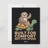 Funny Sloth Riding Turtle シーズンカード (裏面)