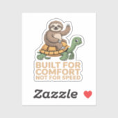 Funny Sloth Riding Turtle シール (シート)