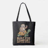 Funny Sloth Riding Turtle トートバッグ (裏面)