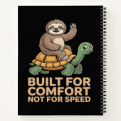 Funny Sloth Riding Turtle ノートブック (裏面)