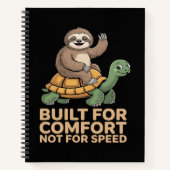 Funny Sloth Riding Turtle ノートブック (正面)