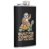 Funny Sloth Riding Turtle フラスク (右)